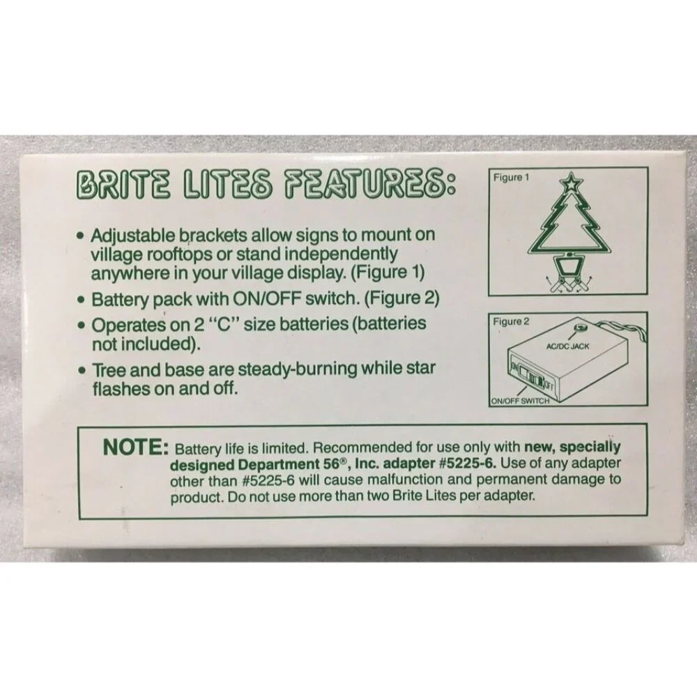 Dept 56 Village Accessories - Brite Lites Christmas Tree Sign